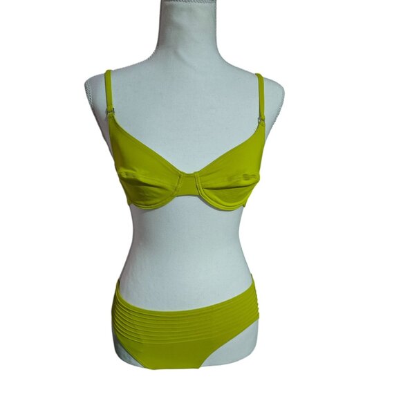 Maryan Mehlhorn Bikini 2-Piece Swimwear Chartruese Size 6/36C - Picture 1 of 5